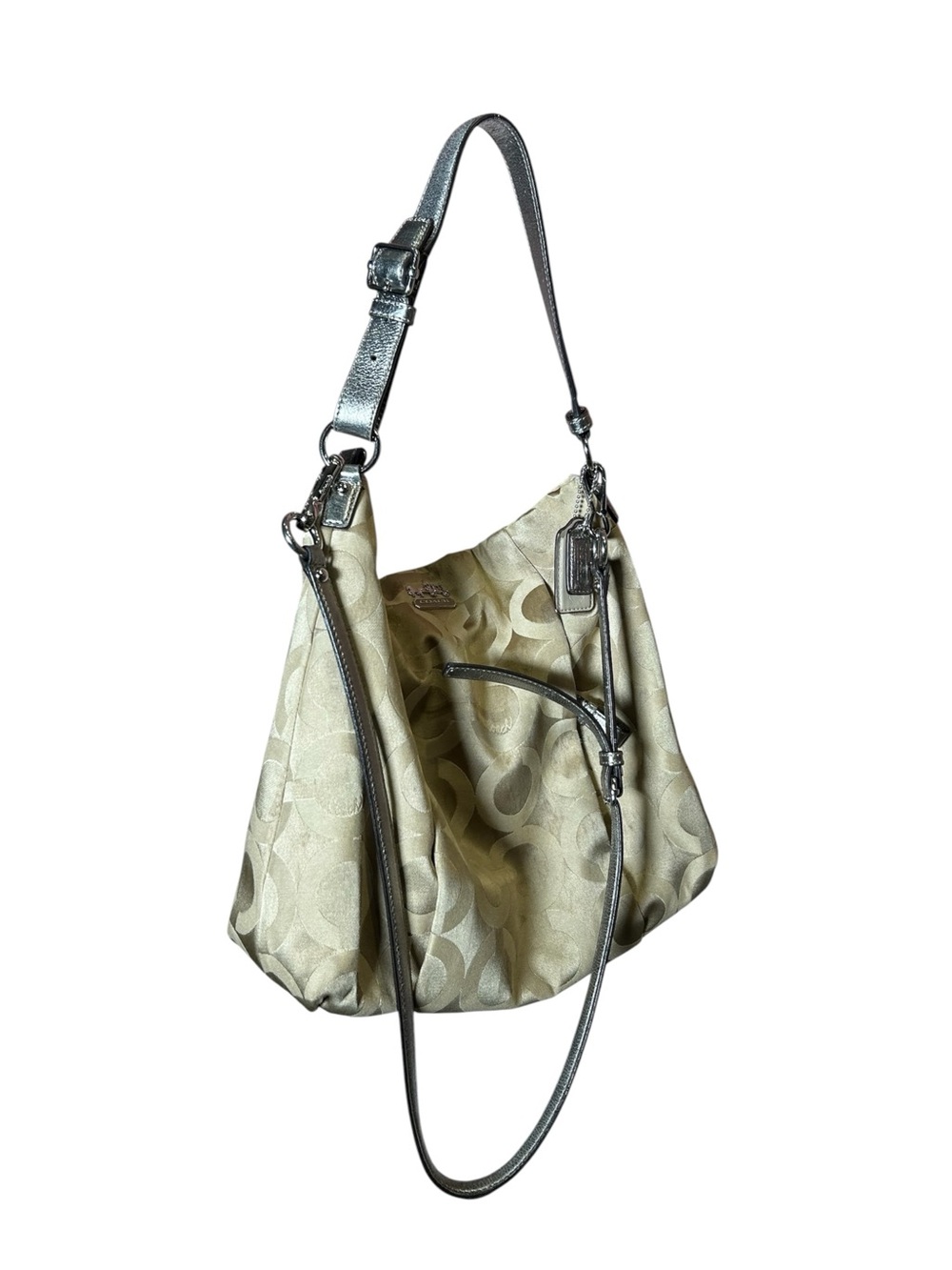 Vintage Coach Leather Canvas Sateen Hobo bag